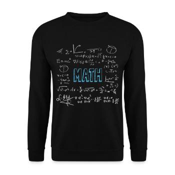Math formulas mathematics - Unisex Sweatshirt - black - Front - Alina (178cm) & Michal (187cm)