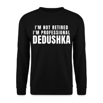 DeDouchka. Cadeau DeDushka - Sweat-shirt Unisexe - noir - Devant - Alina (178cm) & Michal (187cm)