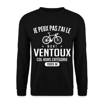Je Peux Pas J ai mont Ventoux Cadeau Vélo Cycliste - Sweat-shirt Unisexe - noir - Devant - Alina (178cm) & Michal (187cm)