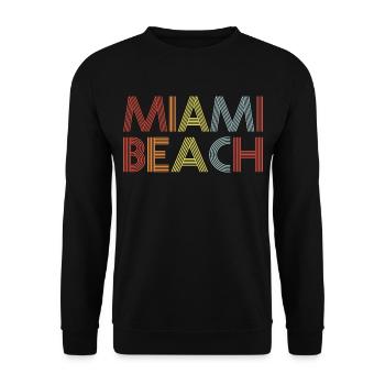 Miami Beach - Unisex Sweatshirt - black - Front - Alina (178cm) & Michal (187cm)