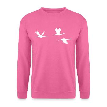 Fliegende Gänse Gans Zugvögel Graugans Geschenk - Unisex Pullover - Pink - Vorne
