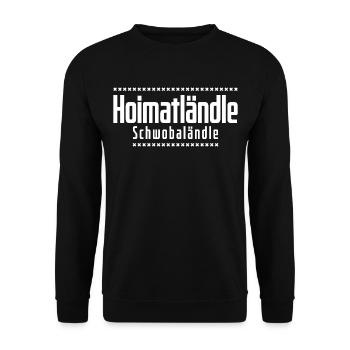 Hoimatländle Schwobaländle Schwaben Heimatstadt - Unisex Pullover - Schwarz - Vorne - Alina (178cm) & Michal (187cm)