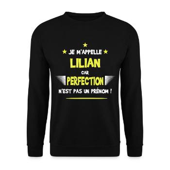 Lilian cadeau humour et drôle - Sweat-shirt Unisexe - noir - Devant - Alina (178cm) & Michal (187cm)