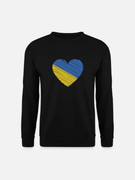 Soutenez l’Ukraine avec I Love Ukraine Heart - Sweat-shirt Unisexe - noir