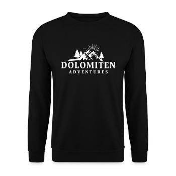 Gebirge Dolomiten Italien Naturliebhaber Wandern - Unisex Pullover - Schwarz - Vorne - Alina (178cm) & Michal (187cm)