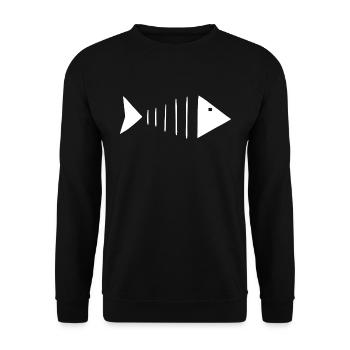 Fish Angler Fischer - Sweat-shirt Unisexe - noir - Devant - Alina (178cm) & Michal (187cm)