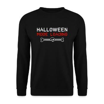 Cool Halloween Saying Halloween Party - Unisex Sweatshirt - black - Front - Alina (178cm) & Michal (187cm)