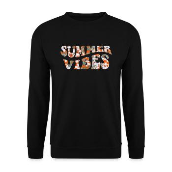 Summer Vibes Summer Mood Holiday - Unisex Sweatshirt - black - Front - Alina (178cm) & Michal (187cm)