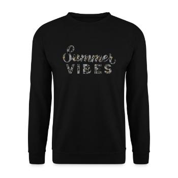 Summer Vibes Summer Mood - Unisex Sweatshirt - black - Front - Alina (178cm) & Michal (187cm)