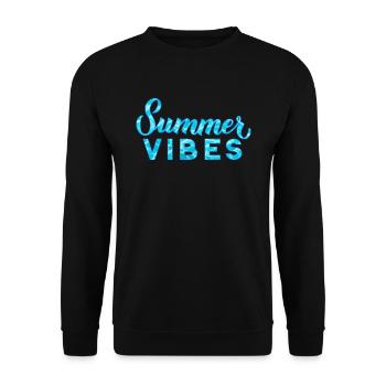 Summer Vibes Summer Water - Unisex Sweatshirt - black - Front - Alina (178cm) & Michal (187cm)