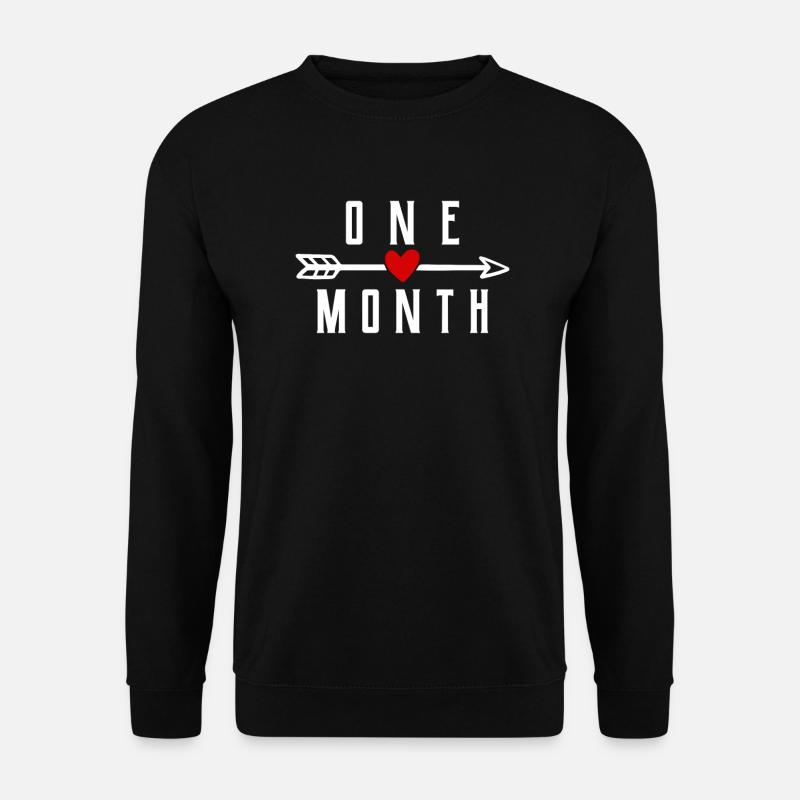 1 Month Relationship Anniversary - Unisex Sweatshirt - black