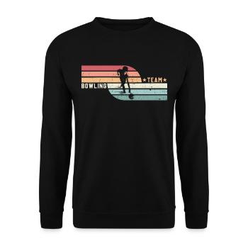 Bowler Bowling Team Sport Rétro Vintage - Sweat-shirt Unisexe - noir - Devant - Alina (178cm) & Michal (187cm)
