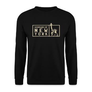 Germans of New York, Germany, America, USA - Unisex Sweatshirt - black - Front - Alina (178cm) & Michal (187cm)