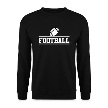 American Football Schriftzug USA Sport - Unisex Pullover - Schwarz - Vorne - Alina (178cm) & Michal (187cm)