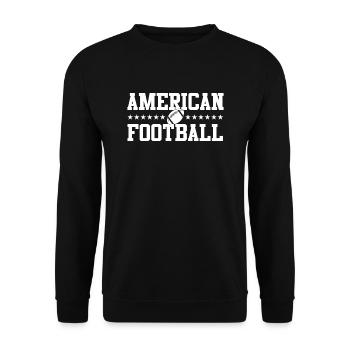American Football Schriftzug USA Sport - Unisex Pullover - Schwarz - Vorne - Alina (178cm) & Michal (187cm)
