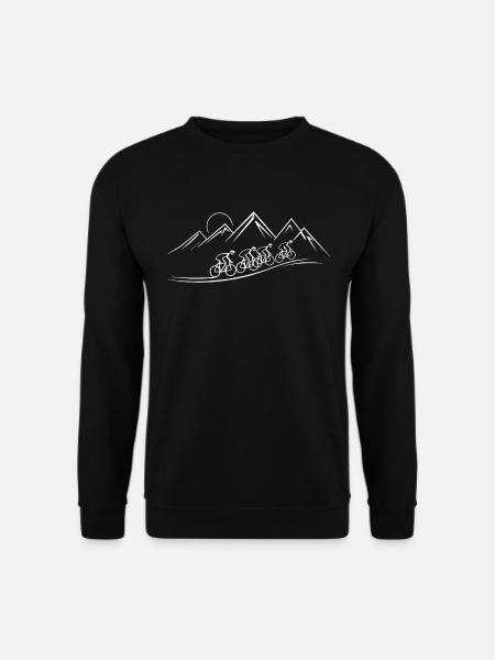 Fahrradtour Berge Fahrrad Natur Ausflug - Unisex Pullover - Schwarz