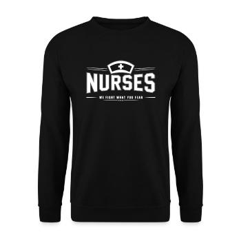 Nurses Nurse Physician Assistant Doctor Medicine - Unisex Sweatshirt - black - Front - Alina (178cm) & Michal (187cm)