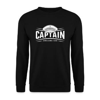 Captain Captain - Fête des pères de papa génial - Sweat-shirt Unisexe - noir - Devant - Alina (178cm) & Michal (187cm)