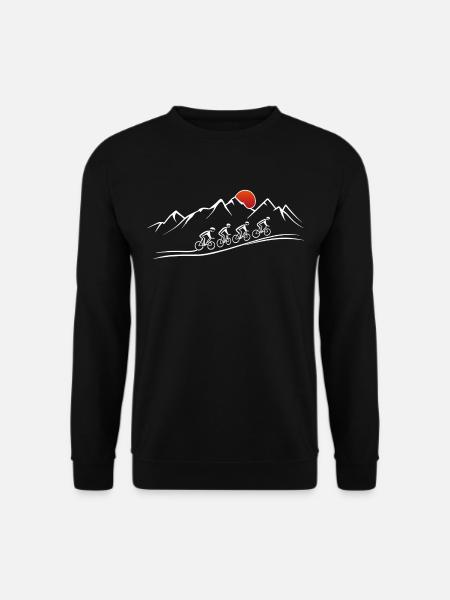 Fahrrad Berge Rennrad Fahrrad Tour - Unisex Pullover - Schwarz
