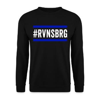 Ravensburg ohne Vokale #RVNSBRG - Unisex Pullover - Schwarz - Vorne - Alina (178cm) & Michal (187cm)