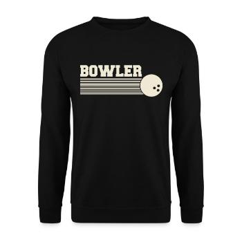 Bowler Bowling Liga Bowlingspieler - Unisex Pullover - Schwarz - Vorne - Alina (178cm) & Michal (187cm)