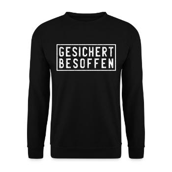 Sécurisé Drunk Father’s Day Malle Style - Sweat-shirt Unisexe - noir - Devant - Alina (178cm) & Michal (187cm)