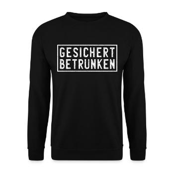 Sécurisé Drunk Father’s Day Malle Style - Sweat-shirt Unisexe - noir - Devant - Alina (178cm) & Michal (187cm)