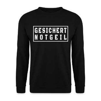 Fête des pères sécurisée style Malle - Sweat-shirt Unisexe - noir - Devant - Alina (178cm) & Michal (187cm)