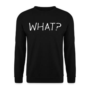 Question mark - Unisex Sweatshirt - black - Front - Alina (178cm) & Michal (187cm)