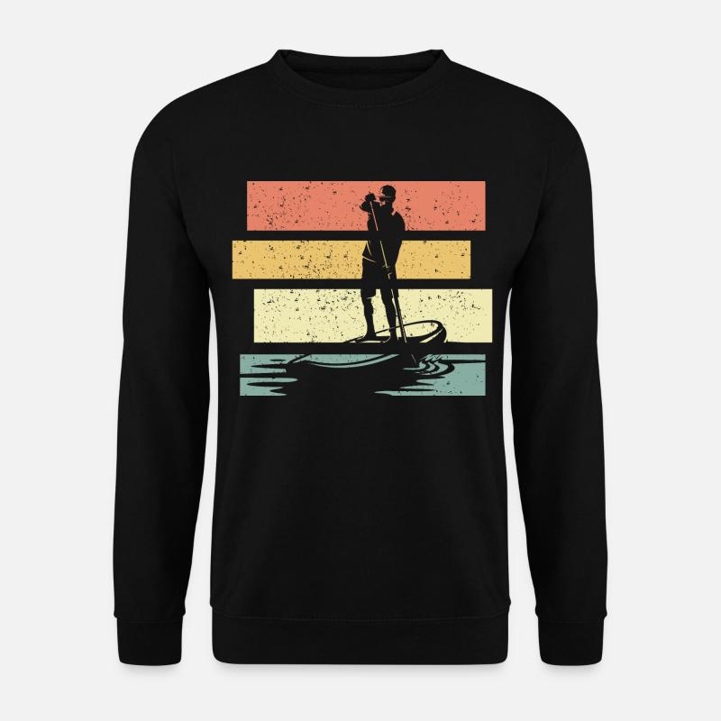 Paddleboard vintage retro paddleboard lay - Unisex Sweatshirt - black