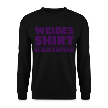 White Shirt Black Edition - Unisex Pullover - Schwarz - Vorne - Alina (178cm) & Michal (187cm)