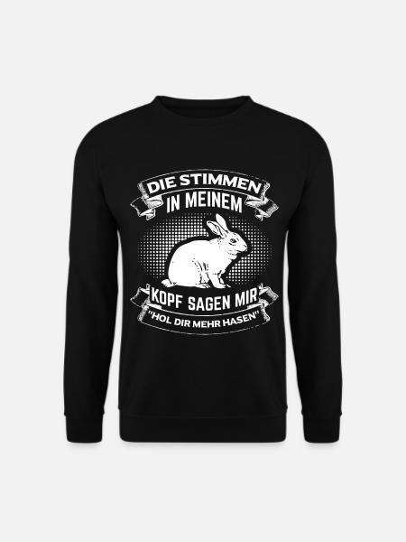 Hol dir mehr Hasen! Kaninchen Kanickel Tierliebe - Unisex Pullover - Schwarz