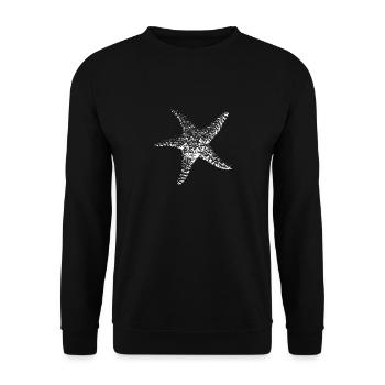 Étoile de mer en blanc - Sweat-shirt Unisexe - noir - Devant - Alina (178cm) & Michal (187cm)