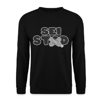 Sei Stad - Unisex Pullover - Schwarz - Vorne - Alina (178cm) & Michal (187cm)