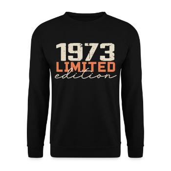 Né en 1973 | Vintage 1973 Anniversaire Rétro - Sweat-shirt Unisexe - noir - Devant - Alina (178cm) & Michal (187cm)