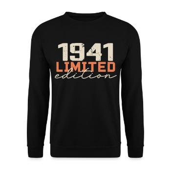 Né en 1941 | Vintage 1941 Anniversaire Rétro - Sweat-shirt Unisexe - noir - Devant - Alina (178cm) & Michal (187cm)