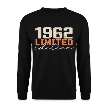Jahrgang 1962 | Jahrgang 1962 Retro-Jubiläum - Unisex Pullover - Schwarz - Vorne - Alina (178cm) & Michal (187cm)