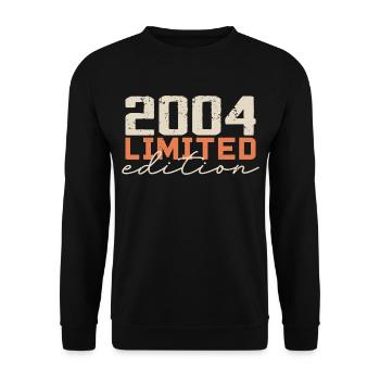 Né en 2004 | Vintage 2004 Anniversaire Rétro - Sweat-shirt Unisexe - noir - Devant - Alina (178cm) & Michal (187cm)