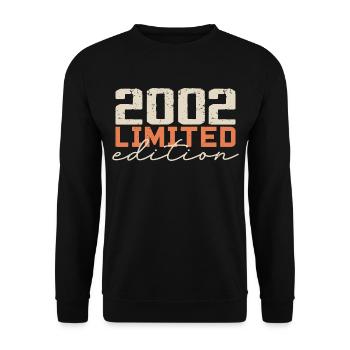 Né en 2002 | Vintage 2002 Anniversaire Rétro - Sweat-shirt Unisexe - noir - Devant - Alina (178cm) & Michal (187cm)