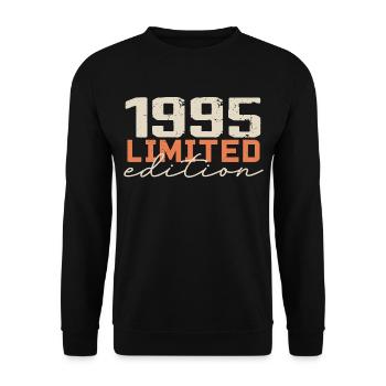 Né en 1995 | Vintage 1995 Anniversaire Rétro - Sweat-shirt Unisexe - noir - Devant - Alina (178cm) & Michal (187cm)