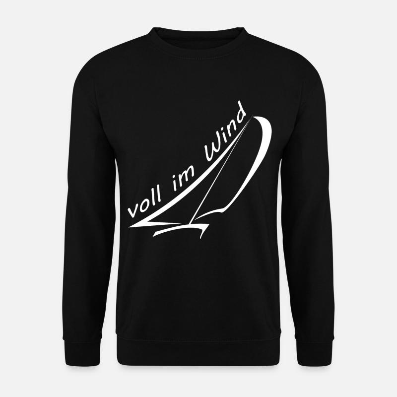 Segelboot im Wind - Unisex Pullover - Schwarz
