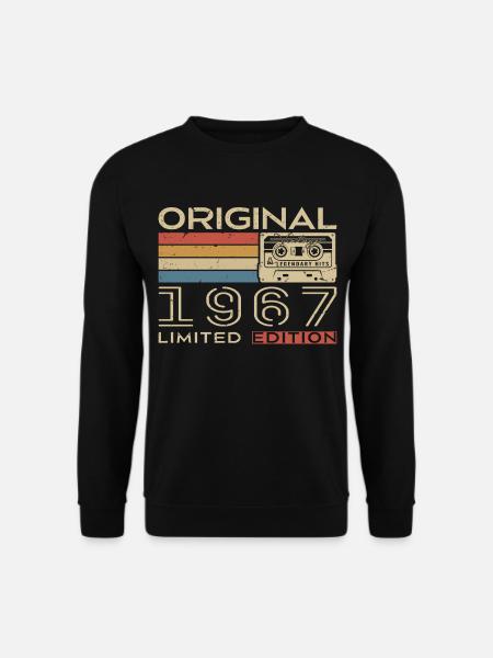 1967 Retro 1967 Geburtstagsgeschenk - Jahrgang 1967 - Unisex Pullover - Schwarz