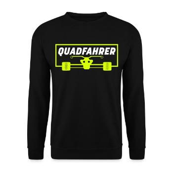 Quad / Quadfahrer - Unisex Pullover - Schwarz - Vorne - Alina (178cm) & Michal (187cm)