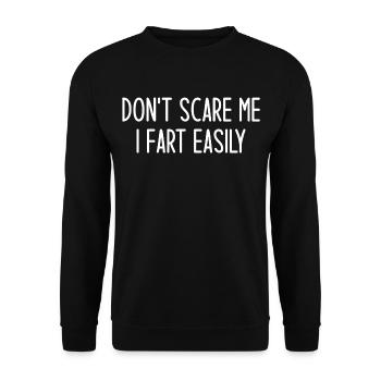 Don't Scare Me I Fart Easily Funny - Sweat-shirt Unisexe - noir - Devant - Alina (178cm) & Michal (187cm)
