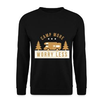 Camper Campen Camper Camping Geschenk - Unisex Pullover - Schwarz - Vorne - Alina (178cm) & Michal (187cm)
