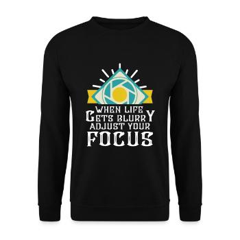 Photography Photography Camera Gift - Unisex Sweatshirt - black - Front - Alina (178cm) & Michal (187cm)