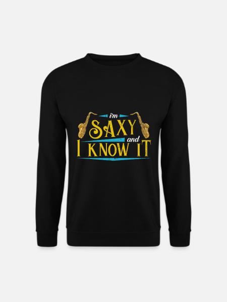 Funny saxophonist saxophonist gift - Unisex Sweatshirt - black