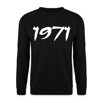 1971 54th Anniversary Gift 1971 Retro 1971 - Unisex Sweatshirt - black - Front - Alina (178cm) & Michal (187cm)