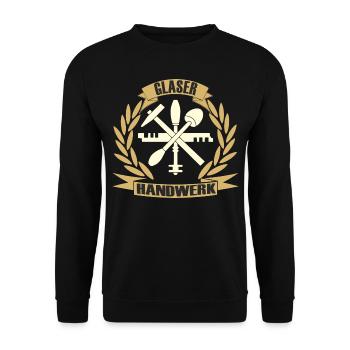 GLASER Handwerk - Unisex Pullover - Schwarz - Vorne - Alina (178cm) & Michal (187cm)