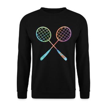 Badminton Player Graphics Filles Badminton - Sweat-shirt Unisexe - noir - Devant - Alina (178cm) & Michal (187cm)